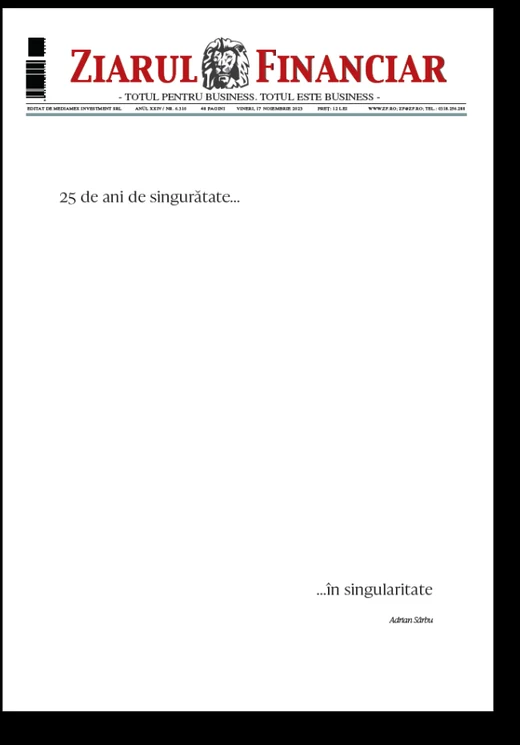 Ediții aniversare Ziarul Financiar
